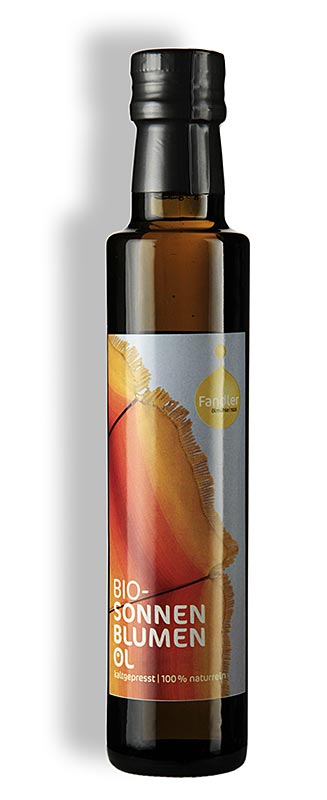 Solrosolja, kallpressad, Fandler, ekologisk, 250 ml