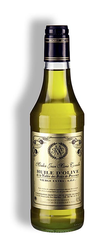 Nativ olivolja, Fruité Noir, mild-sötaktig, Baux de Provence, g.U., Cornille, 500 ml