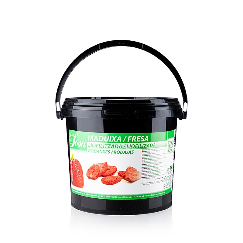 Sosa frystorkade jordgubbar, i skivor (39468), 250 g