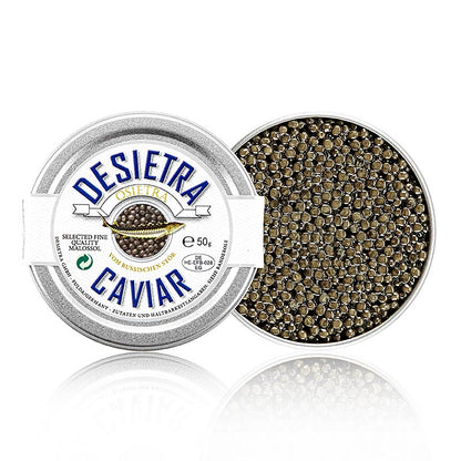 Desietra Osietra-kaviar (Acipenser gueldenstaedtii), akvakultur Tyskland, 50 g