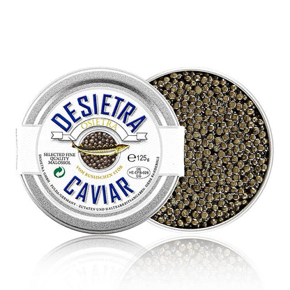 Desietra Osietra-kaviar (Acipenser gueldenstaedtii), akvakultur Tyskland, 125 g