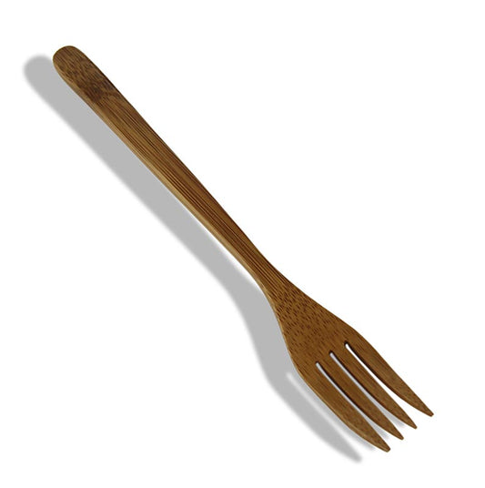 Återanvändbara bambugafflar, diskmaskinssäkra, mörkbruna, 20 cm långa, 25 st