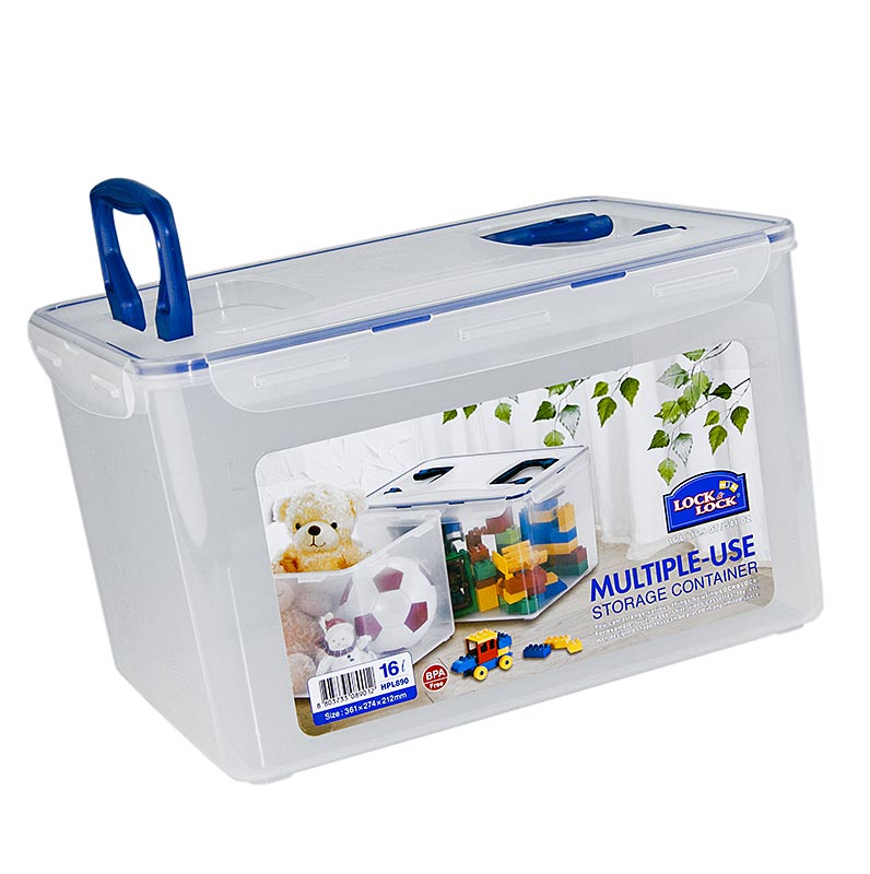 Lock & Lock-färskvarubox, 16,0 l, rektangulär 361 x 274 x 212 mm, 1 St