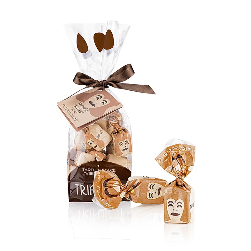 Tartuflanghe tryffelpraliner "trifulòt", vit choklad, ca 14 g (vit) 200 g