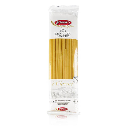 Granoro Lingue di Passero, bandnudlar, 3 mm, nr 3, 12 kg, 24 x 500 g