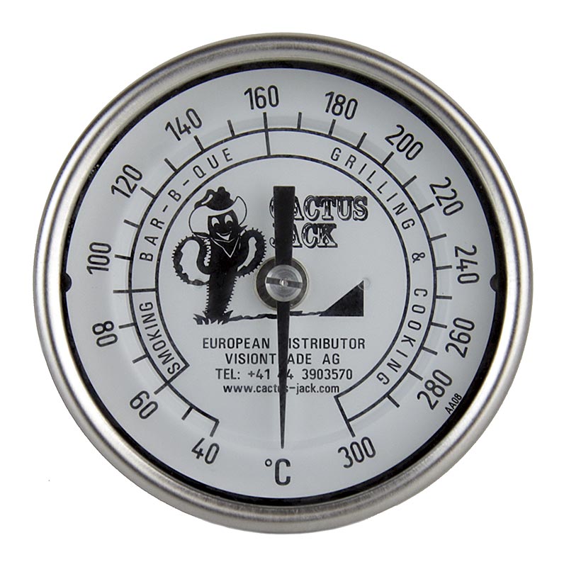 Tillbehör – termometer, med skruvgänga, rostfritt stål, för alla Smoker-modeller, 1 St
