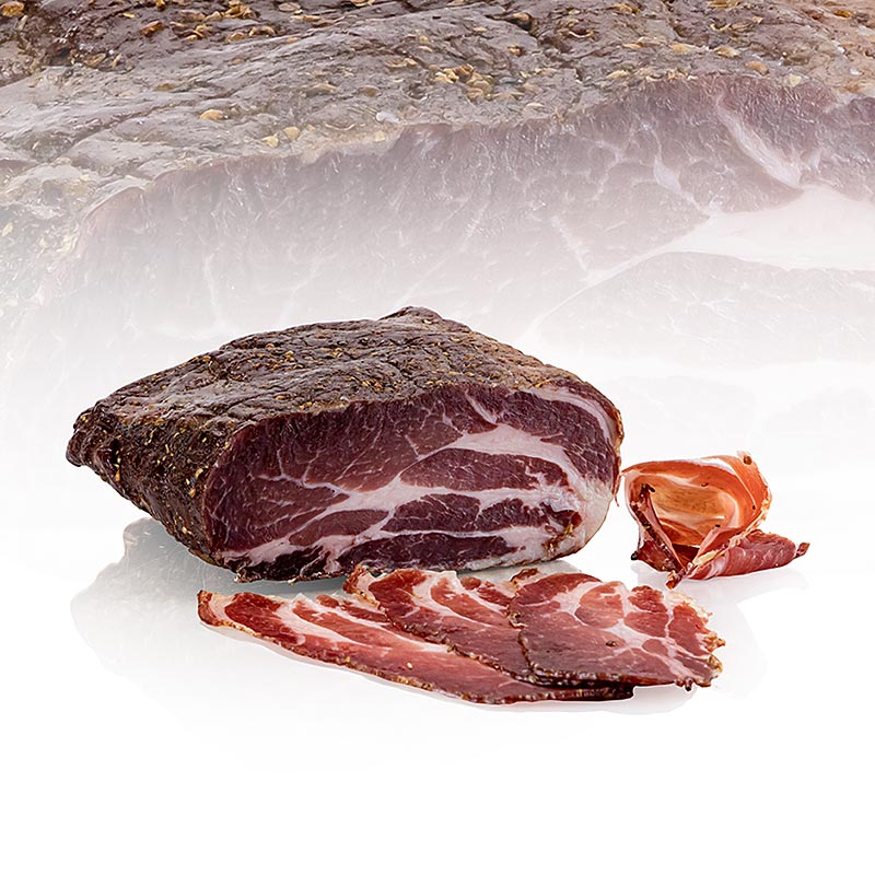 VULCANO nackskinka (Schopf), 4 månaders lagring, rökt, från Steiermark, ca 900 g