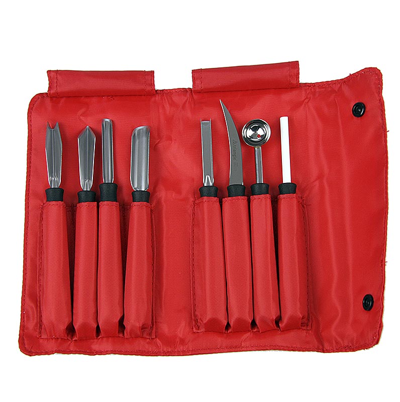 Skärknivset "Professional" 8-delar, rostfritt stål, Triangel, set