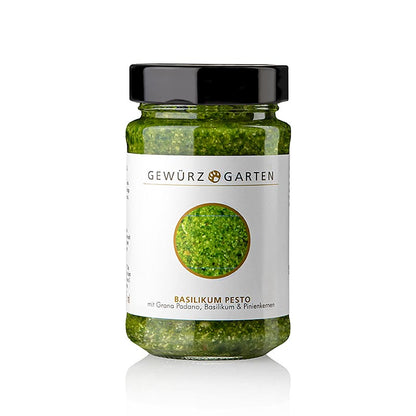 Gewürzgarten basilika-pesto, med basilika, pinjenötter, Grana Padano, 225 ml