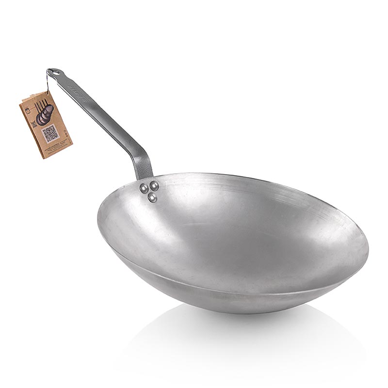 deBUYER "Carbone Plus" induktionswok, stål, ø 35,5 cm, 9 cm hög, 1 st