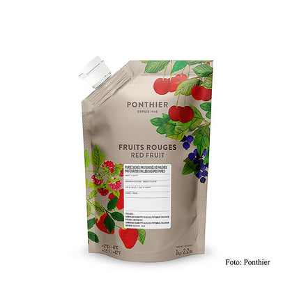 Ponthier puré av röda bär, med socker, 1 kg