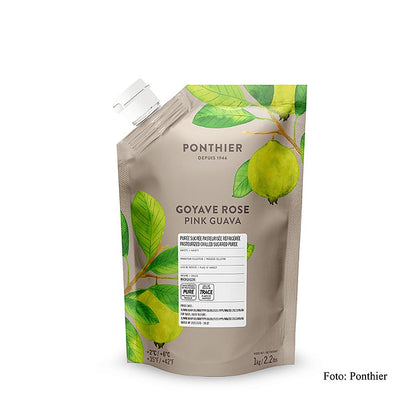 Ponthier rosa guavapuré, med socker, 1 kg