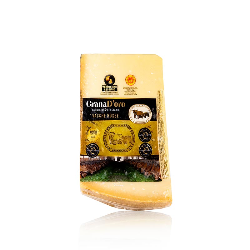 Parmesanost – Parmigiano Reggiano di Vacche Rosse DOP (g.U.), minst 24 månader, ca. 1.000 g