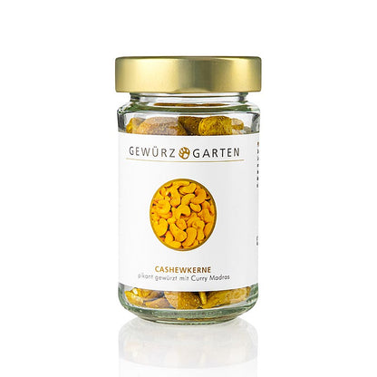 Gewürzgarten cashewnötter, hela, med Madras-curry, 110 g