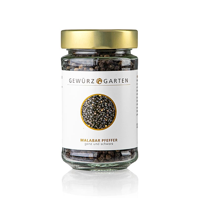 Gewürzgarten Malabarpeppar, svart, hel, 120 g
