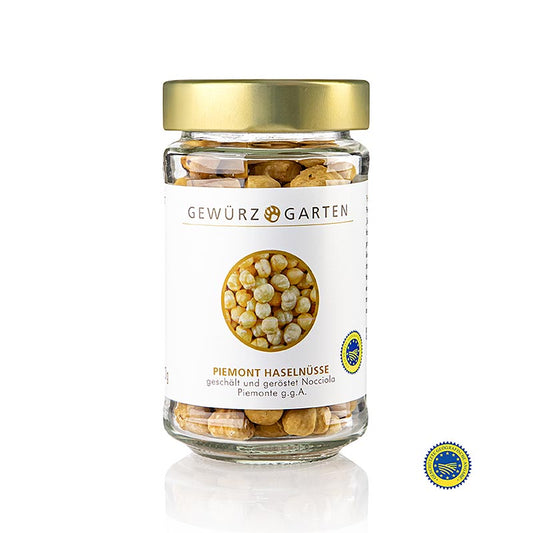 Gewürzgarten Hasselnötter Piemont g.g.A., hela, skalade och rostade, 14 mm, 110 g