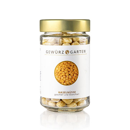 Gewürzgarten Hasselnötter, hela, blancherade/skalade, 125 g