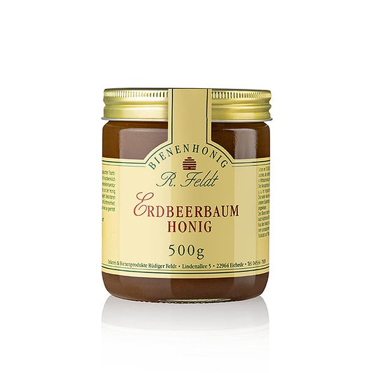 Jordgubbsträdshonung, ljus bärnstensfärgad, bitter-söt, 500 g