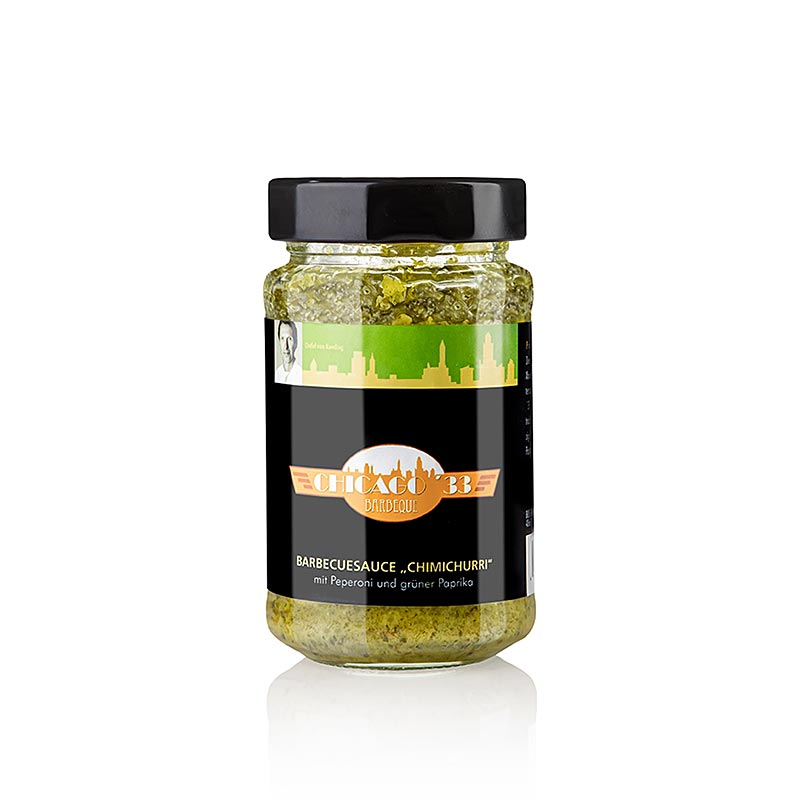 CHICAGO ´33 Chimichurri, grön, BBQ-sås med grön paprika & chilipeppar, 225 ml