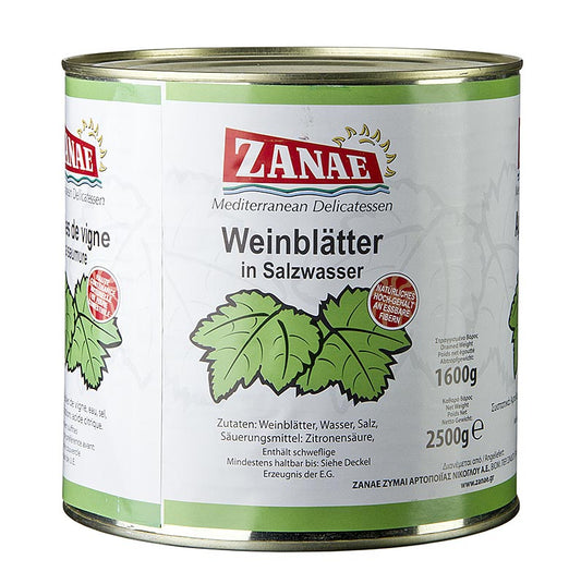 Vinblad, i saltvatten, 2,4 kg, ca 360 st