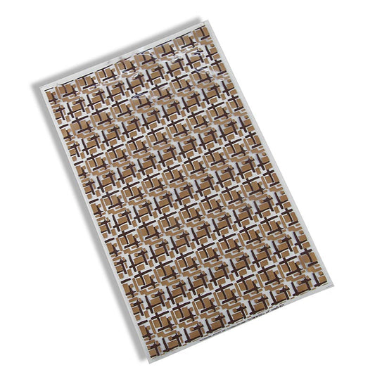 Dekorationsfolie "Labyrinth" för choklad, 40x25 cm, 17 ark
