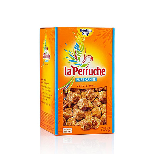 Rörsocker, brunt, i kuber, La Perruche, 750 g