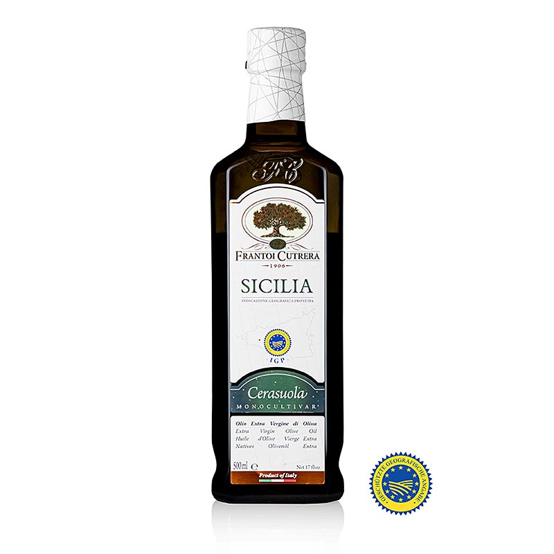 Extra jungfruolja, Frantoi Cutrera IGP/g.g.A, 100 % Cerasuola, 500 ml