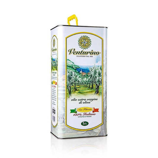 Extra jungfruolja, Venturino "Mosto", 100 % italienska oliver, 5 L