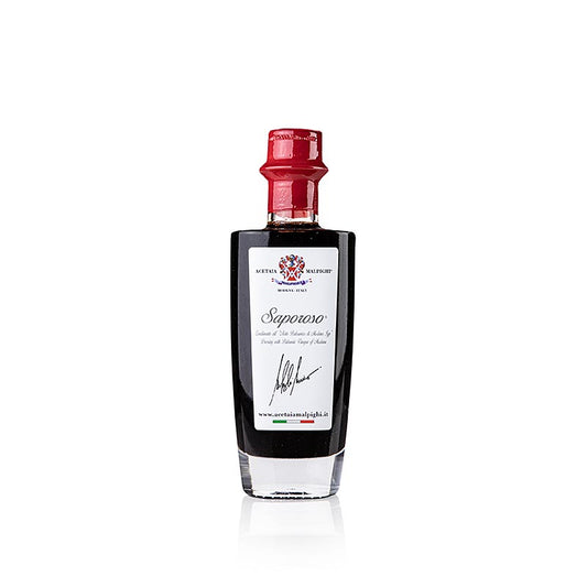 Balsamico-kryddsås "Saporoso", 6 år, ek- och akaciefat, Malpighi, 100 ml