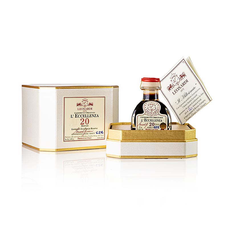 Leonardi - Balsamico Eccelenza Condimento, 20 år, 50 ml