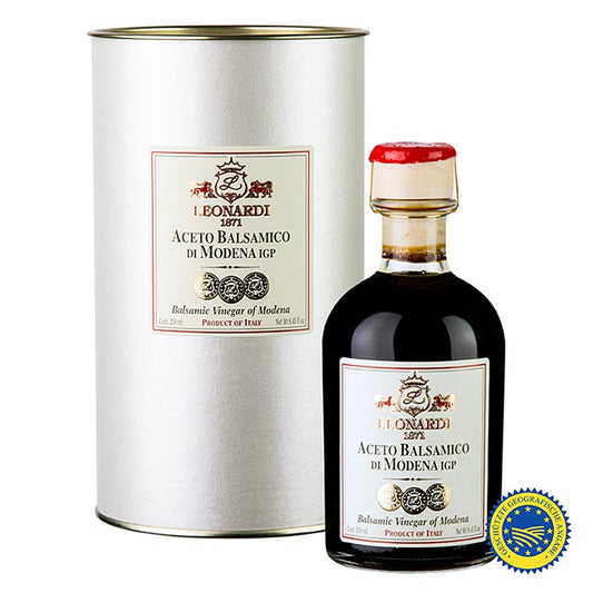 Leonardi – Aceto Balsamico di Modena IGP/g.g.A., ”Travasi”, 6 år, 250 ml