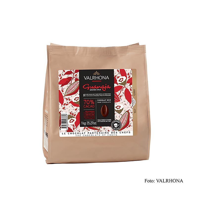 Valrhona Guanaja "Grand Cru", mörk choklad, callets, 70 % kakao, 1 kg