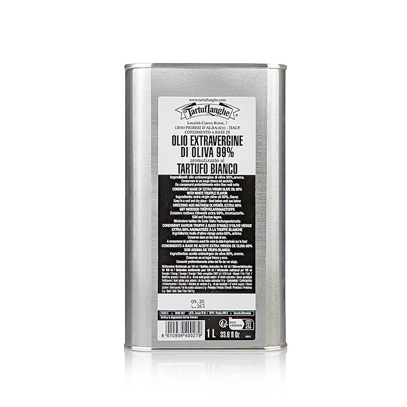 Tartuflanghe extra jungfruolja med vit tryffelarom (tryffelolja) 1 l