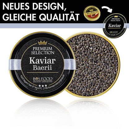 BOS FOOD Premium Selection Kaviar från sibirisk stör (Acipenser baerii), akvakul, 30 g