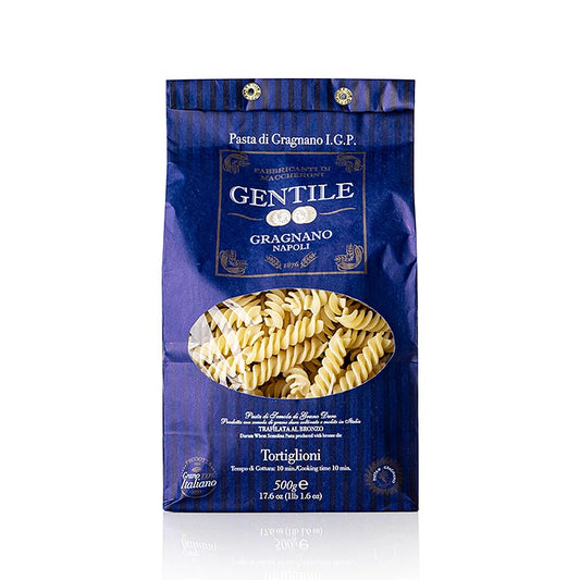 Pastificio Gentile Gragnano IGP – Tortiglioni, bronsdragna, 500 g
