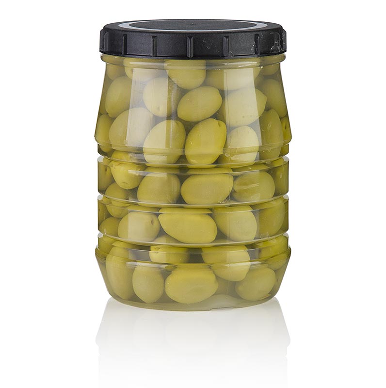 Gröna oliver, med kärna, i saltlake, Linos, 1,5 kg