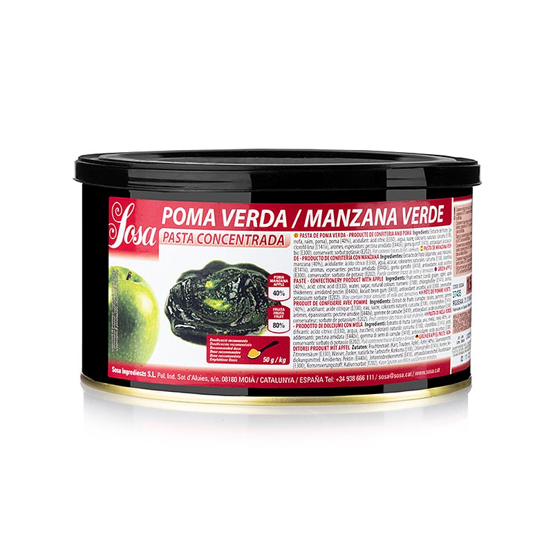 Sosa-pasta – grönt äpple, 1,5 kg