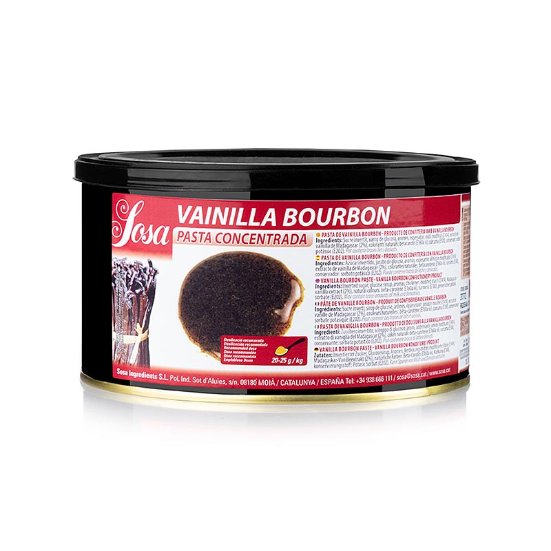 Sosa Paste – Bourbon-vanilj, 1,5 kg