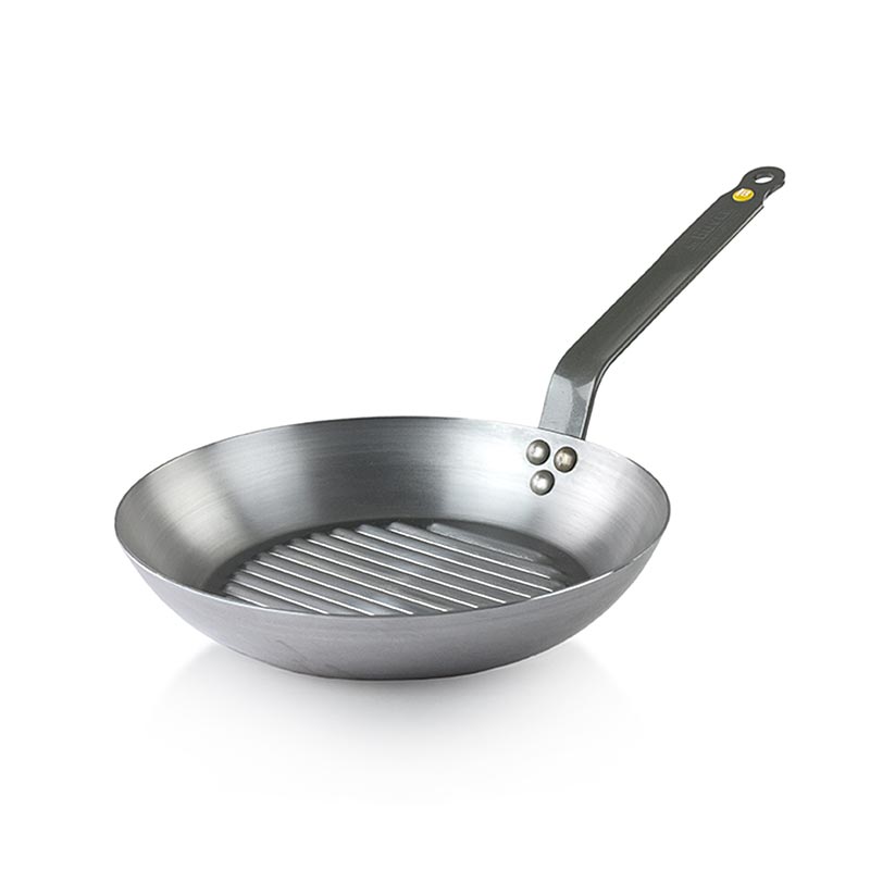 deBUYER "Mineral B Element" järnpanna med grillbotten, ø 26 cm, 4 cm hög, 1 st