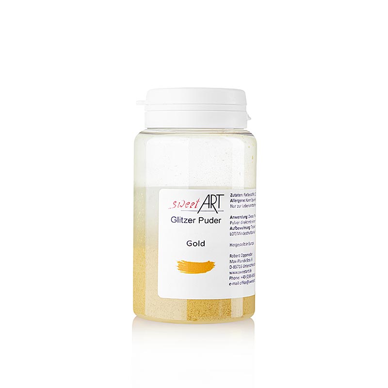 Glitterpulver, guldglänsande, Sweet Art, 25 g