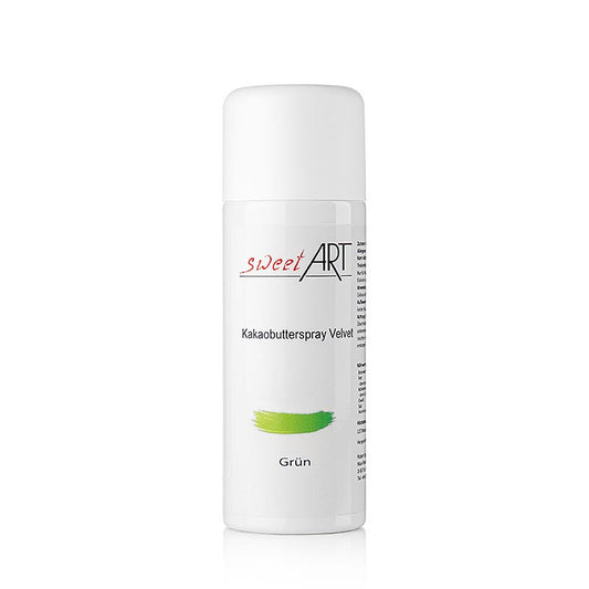 Kakaosmörspray, sammetseffekt, grön, Sweet Art, 400 ml