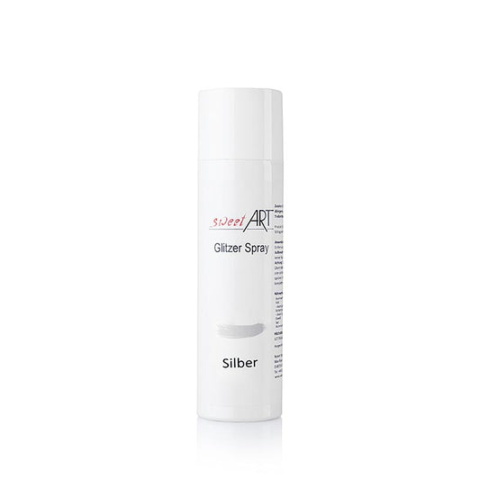 Glitterspray, silverglänsande, Sweet Art, 250 ml