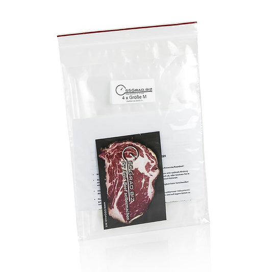Membranmognadspåse storlek M, 250x550 mm, för dry aged beef, 55GRAD, 5 st