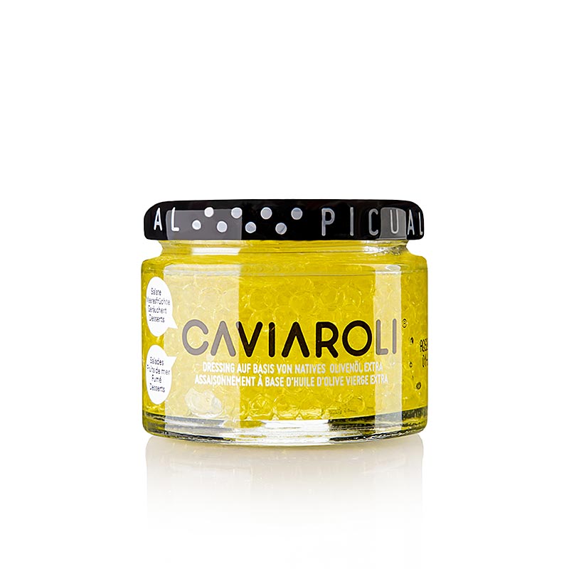 Caviaroli® olivoljekaviar, små pärlor av extra jungfruolja, gul, 50 g