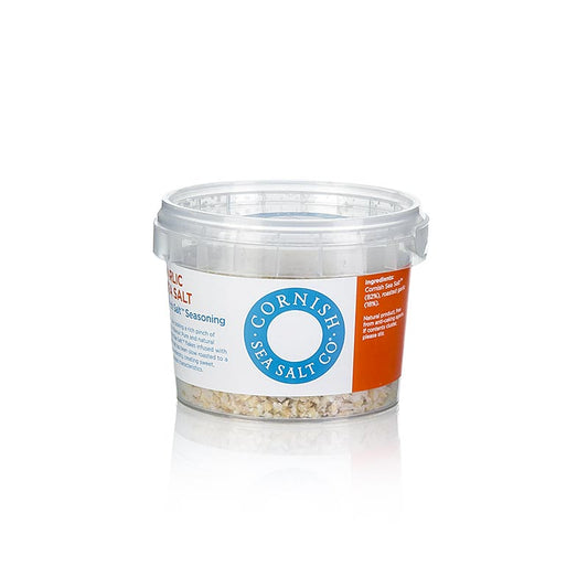 Cornish Sea Salt, havssaltflingor med rostad vitlök från Cornwall/England, 55 g
