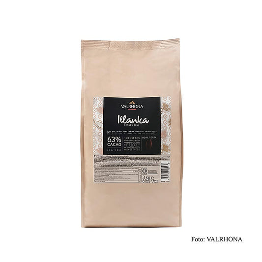 Valrhona Illanka, mörk choklad, Callets, 63 % kakao, Peru, 3 kg