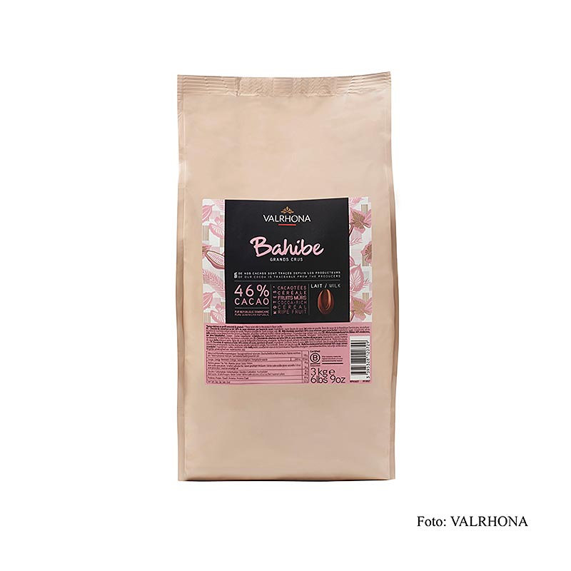 Valrhona Bahibe, mjölkchoklad, callets, 46 % kakao, Dominikanska republiken, 3 kg