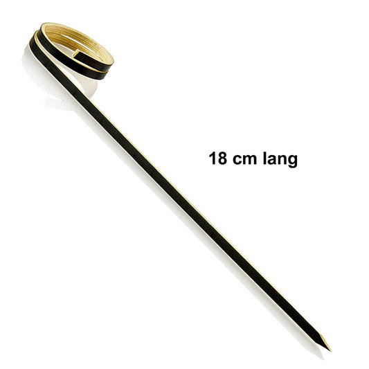 Bambuspinnar, med ögla (ringände), svarta, 18 cm, 100 st