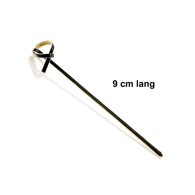 Bambuspinnar, med knut, svarta, 9 cm, 250 st