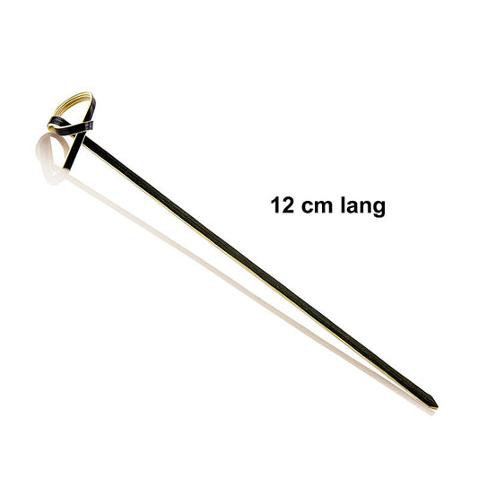 Bambuspinnar, med knut, svarta, 12 cm, 250 st